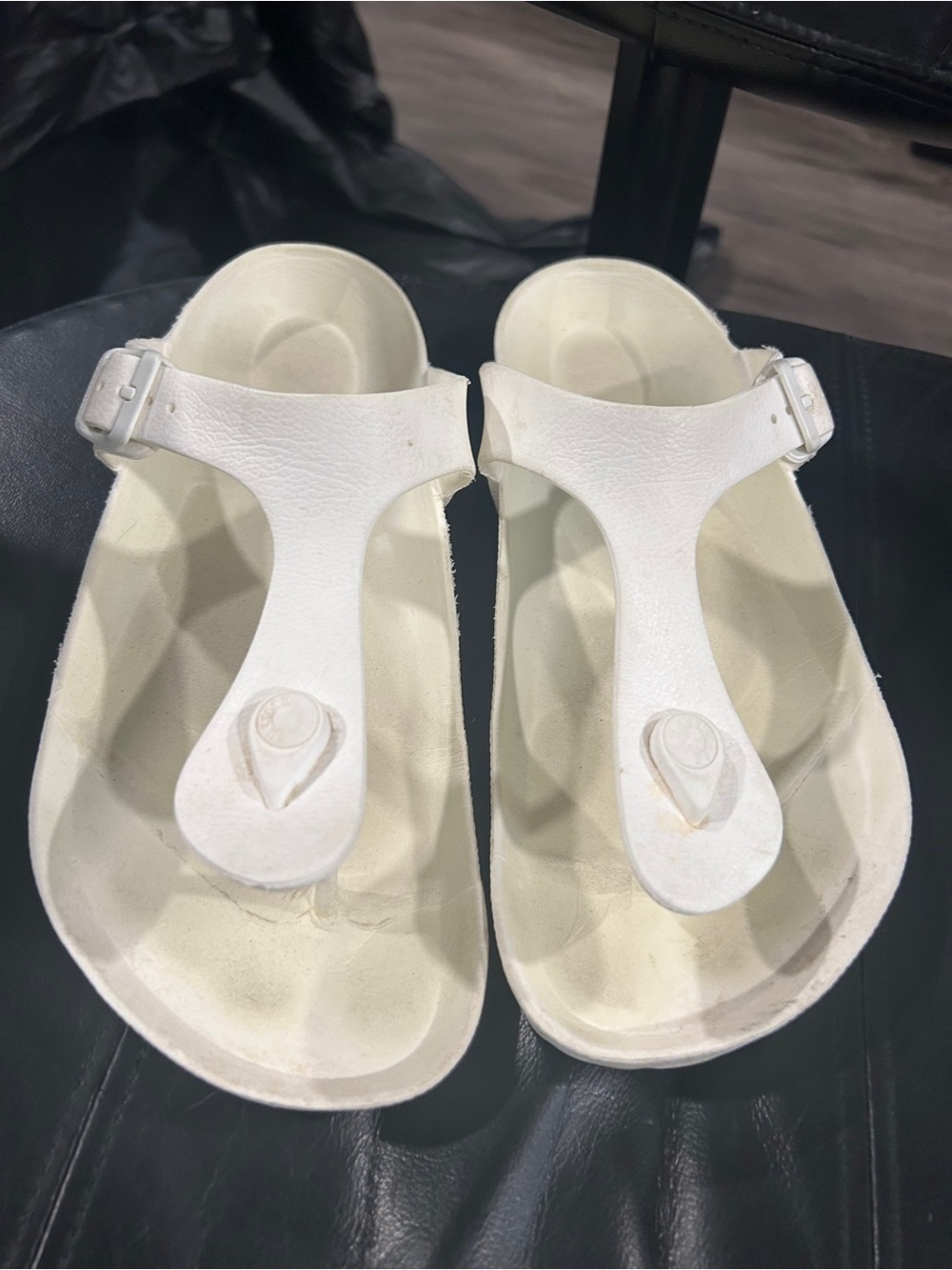 Birkenstock White T-Strap Women's Sandals